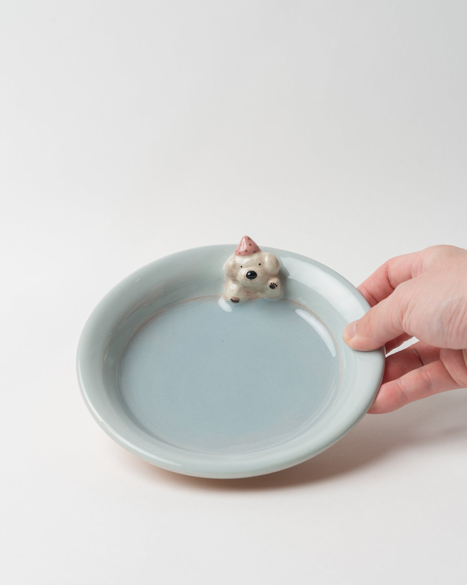 Blue Dog Figurine Plate