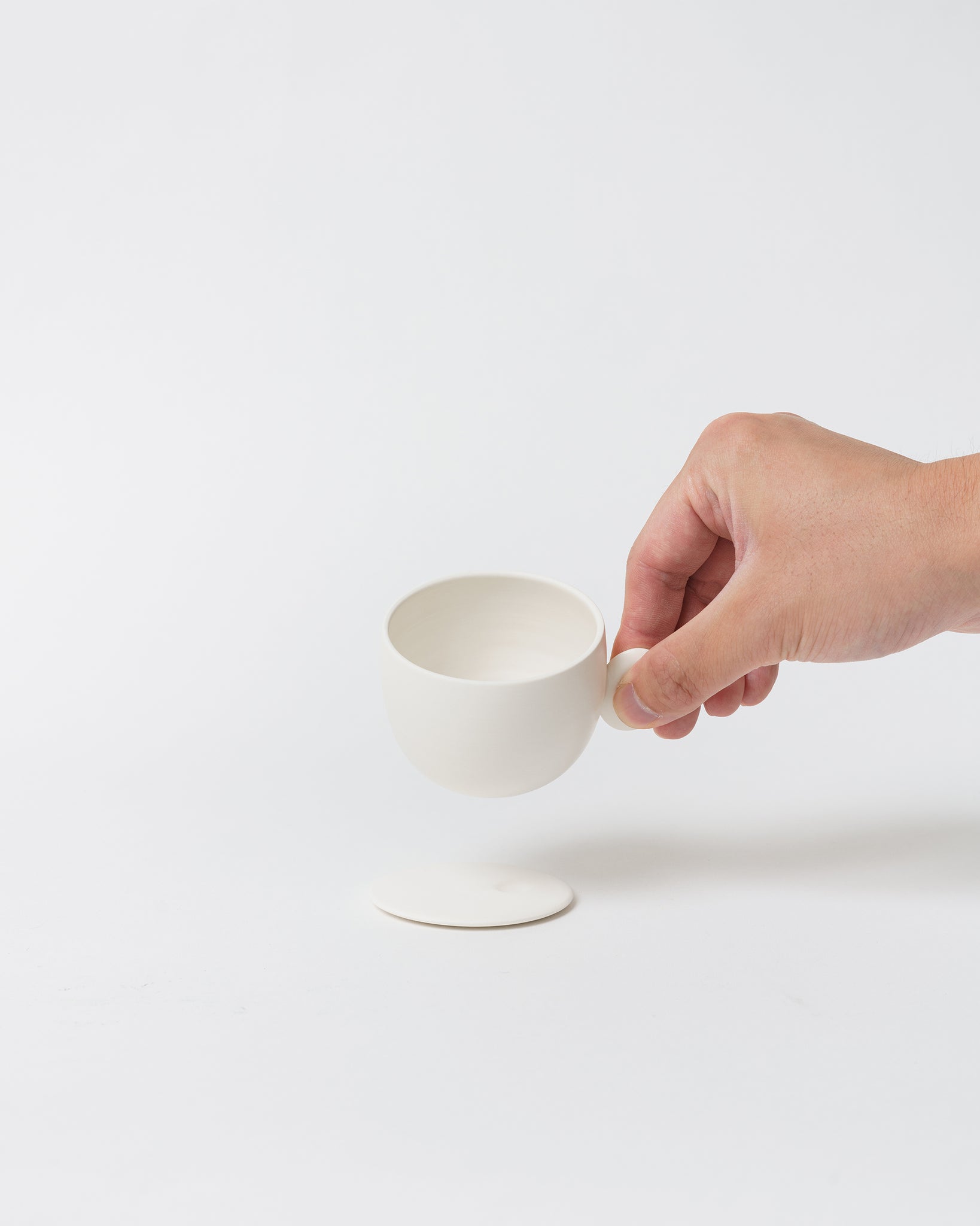 White Pebble Espresso Cup and Saucer Set