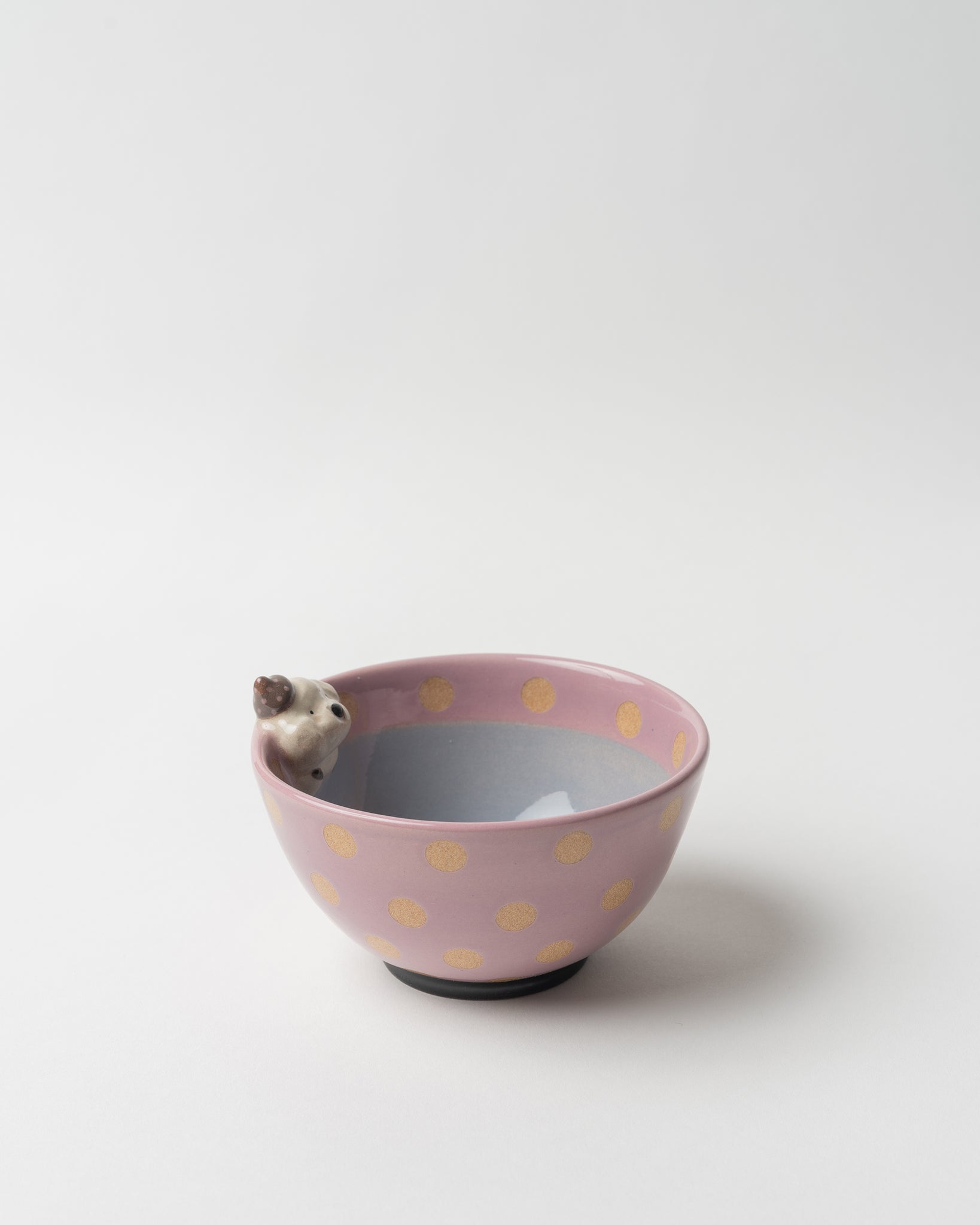 Pink Dog Figurine Bowl