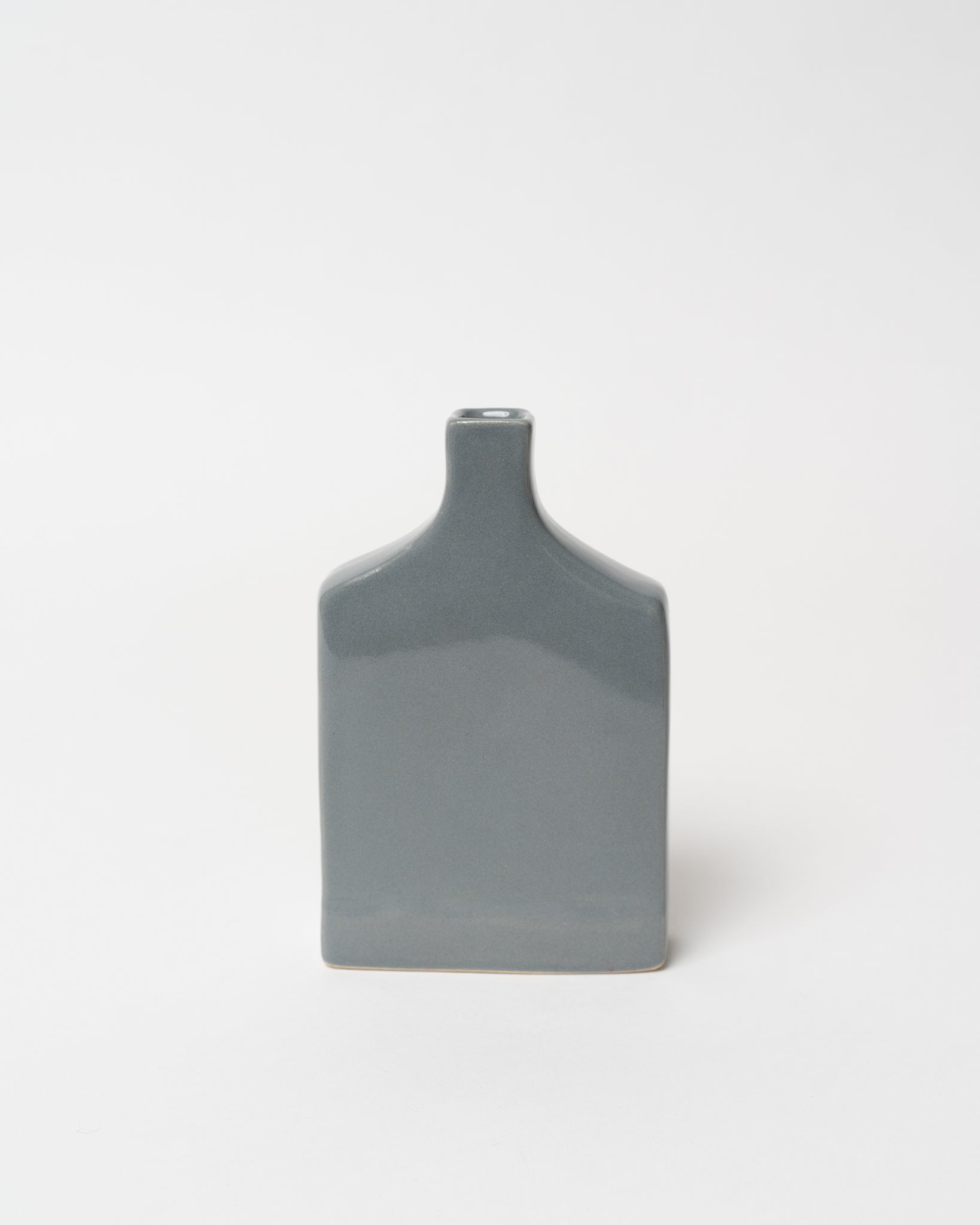 Misty Blue Glazed Flask Sculpture